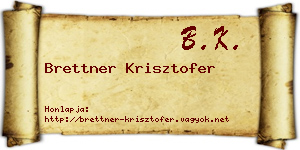 Brettner Krisztofer névjegykártya